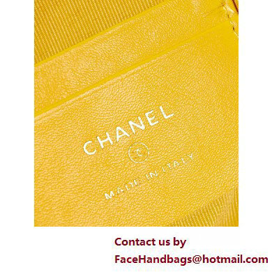 Chanel Lambskin  &  Gold-Tone Metal Mini Backpack Bag AP3753 Yellow 2025